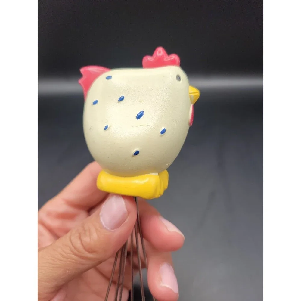 Vintage Rubber & Metal Chicken Whisk 6 1/2